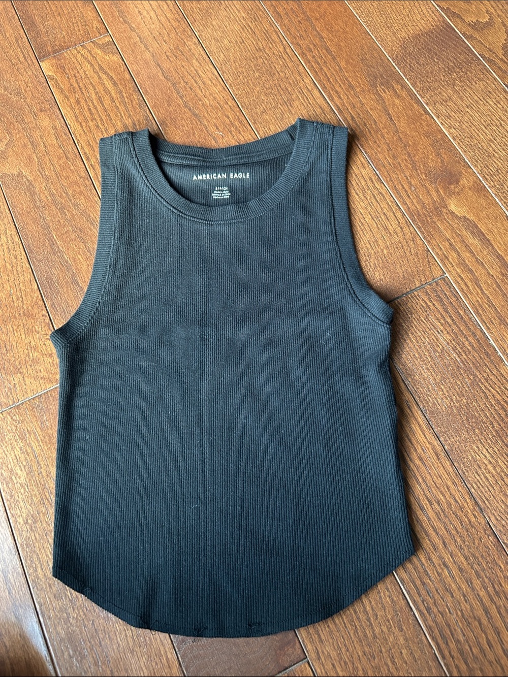 Ladies size S black AEO ribbed tank top